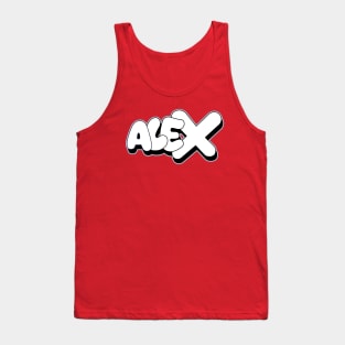 ALEX name graffiti bubble pure Style Tank Top